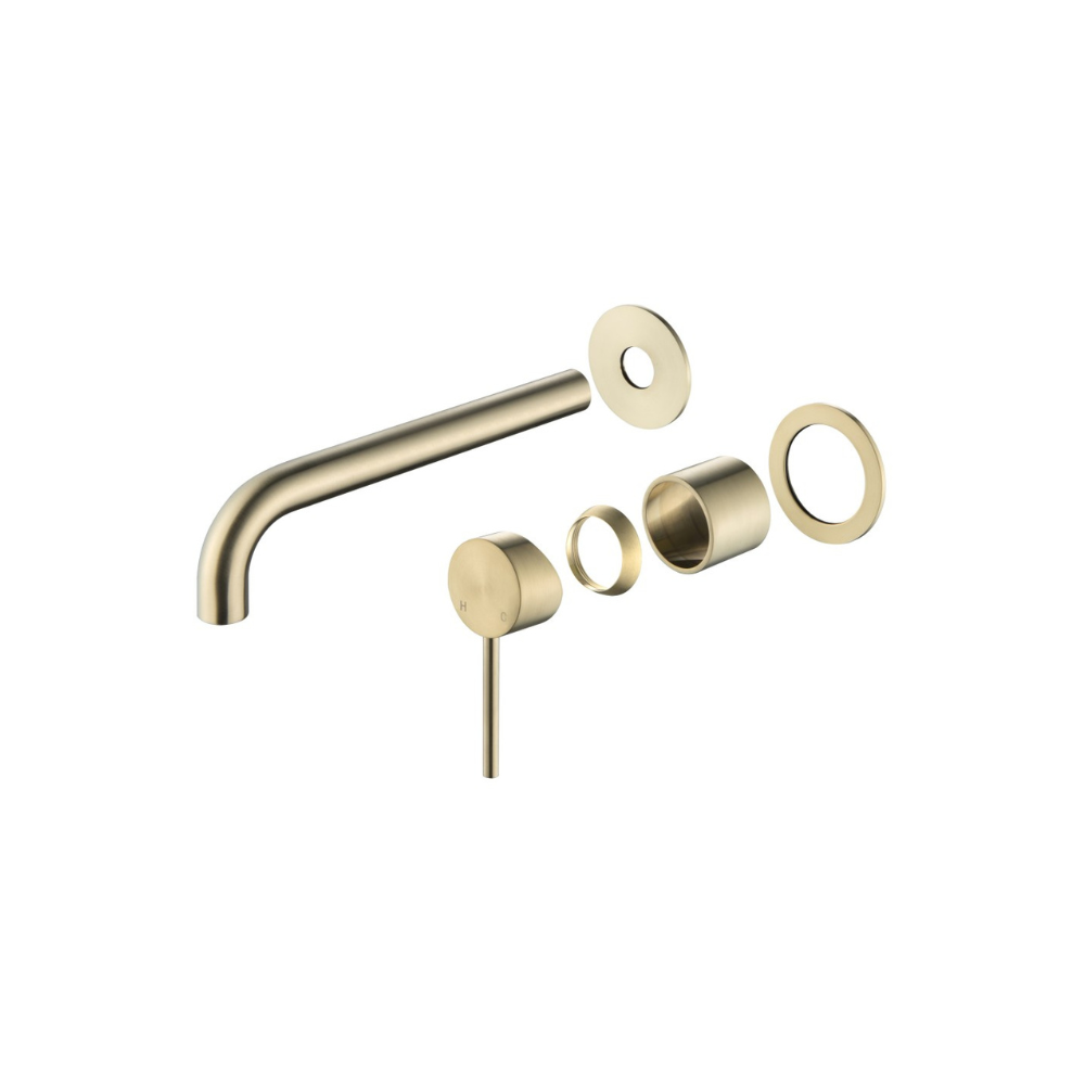 Riva SS Curved Spout & Mixer TRIM KIT - Brushed Champagne Gold
