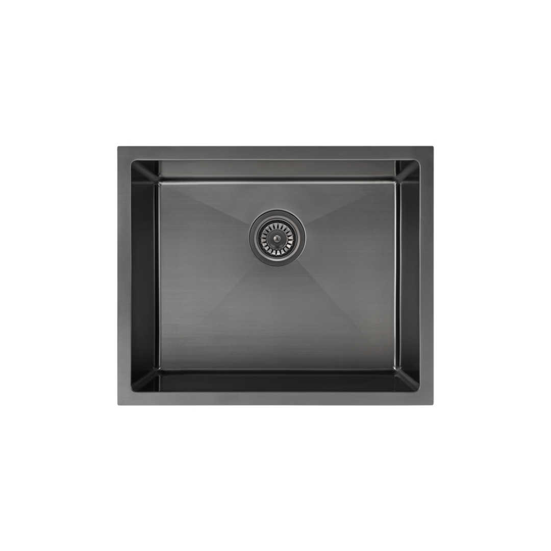 Scala Small Single Bowl Sink - Brushed Gunmetal