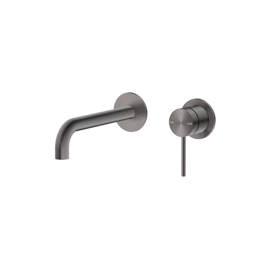 Riva SS Curved Spout & Mixer TRIM KIT - Brushed Gunmetal