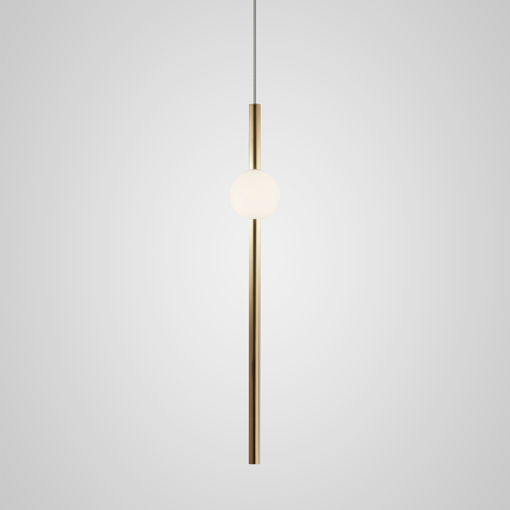 Dita Linear Pendant Vertical, Gold with White