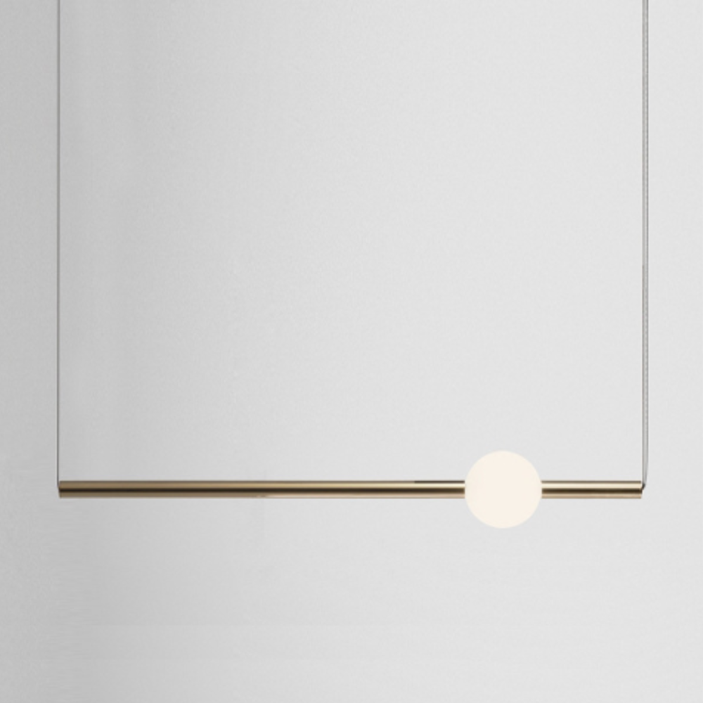 Dita Linear Pendant Horizontal, Gold with White