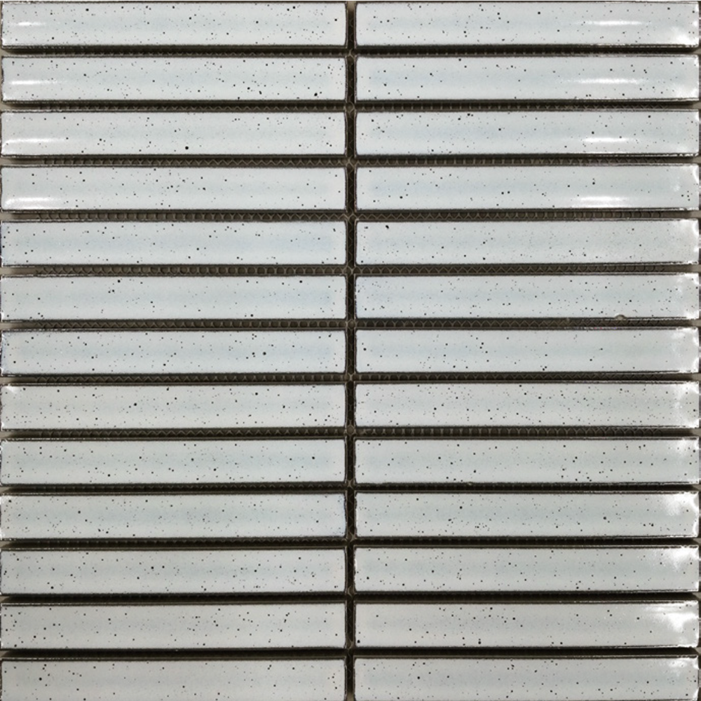 Napoli Kitkat Mosaic 20x145 - White with Black