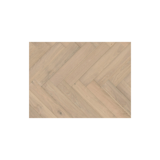 Herringbone Select Oak Timber Flooring - White Lime