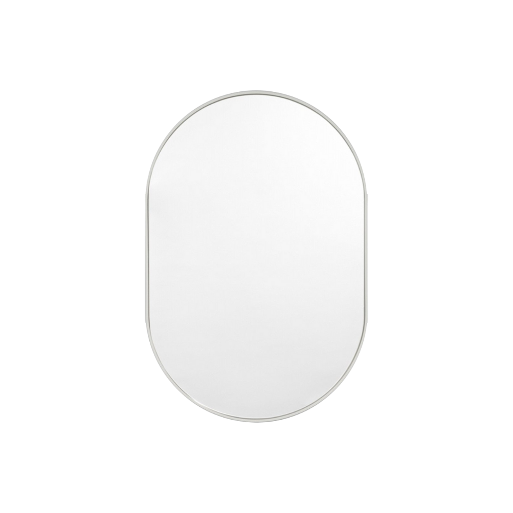 Sorrento Oval Mirror 600*1000 – Silver Anodised