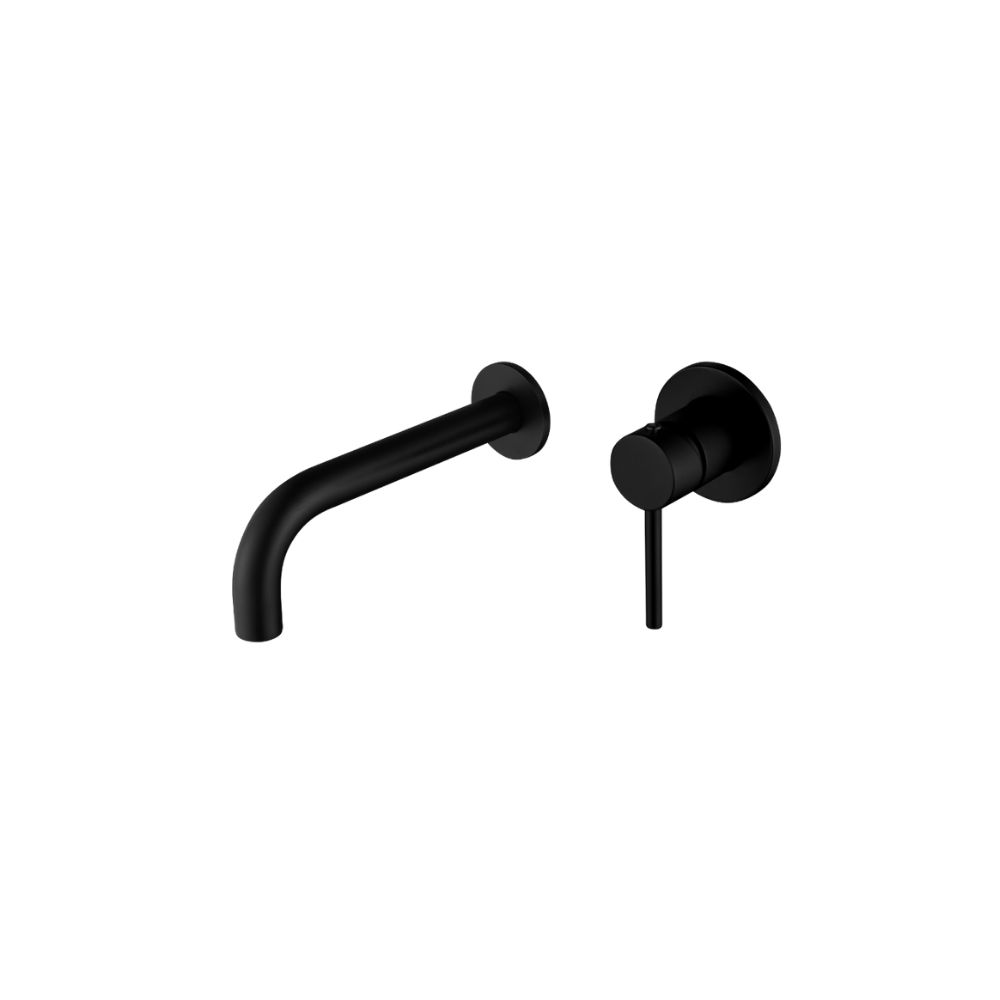 Riva Curved Spout And Mixer – Matte Black