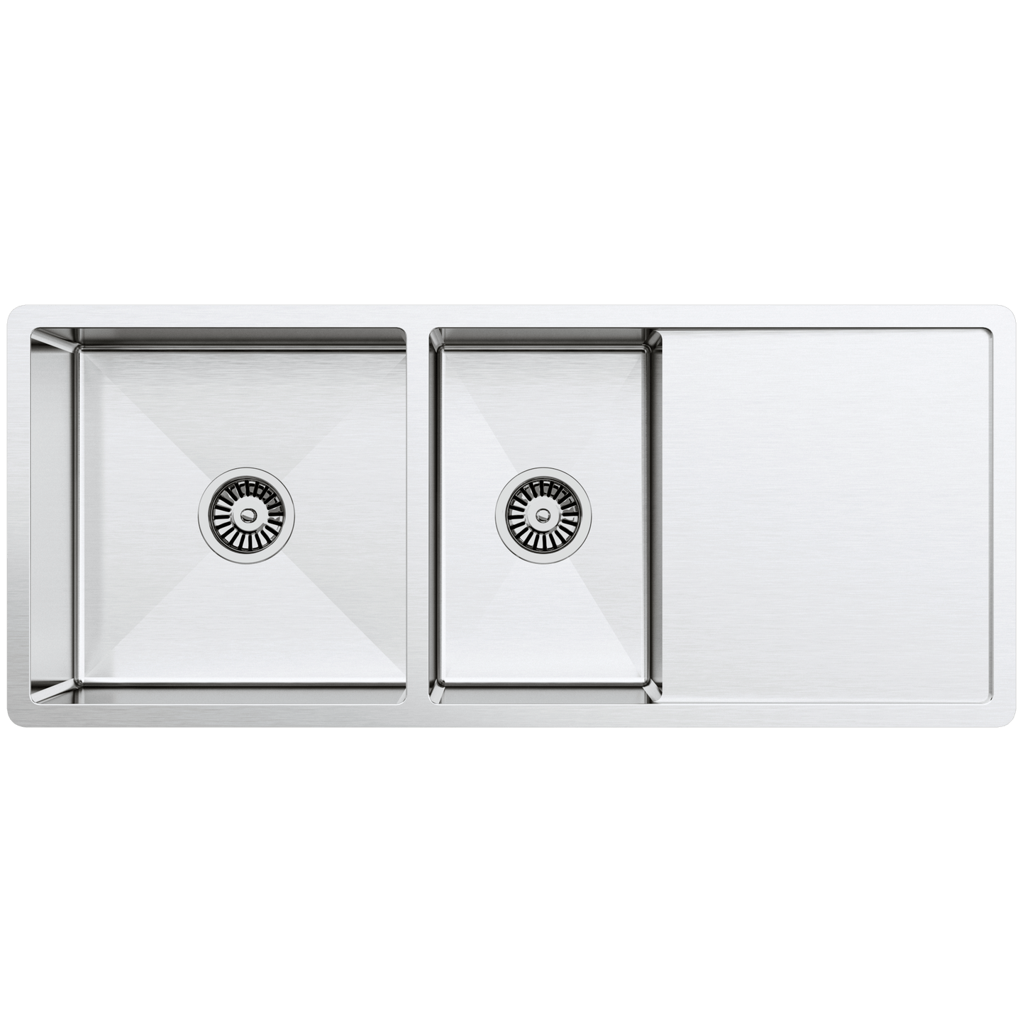 Mateo Stainless Steel Double Bowl with Drainer Sink