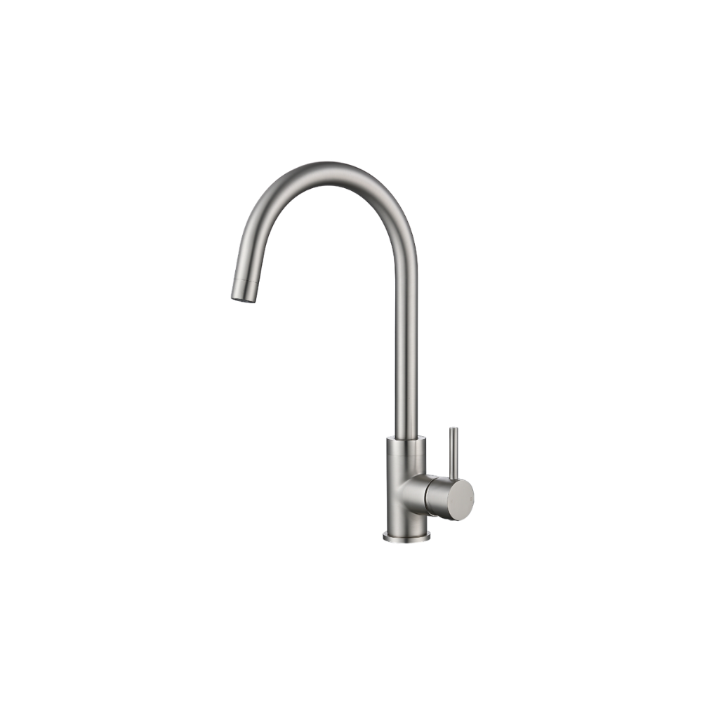 Riva Gooseneck Sink Mixer – Brushed Nickel