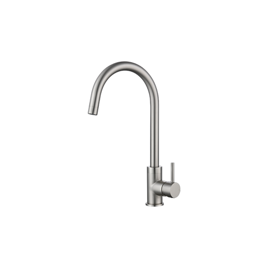 Riva Gooseneck Sink Mixer – Brushed Nickel