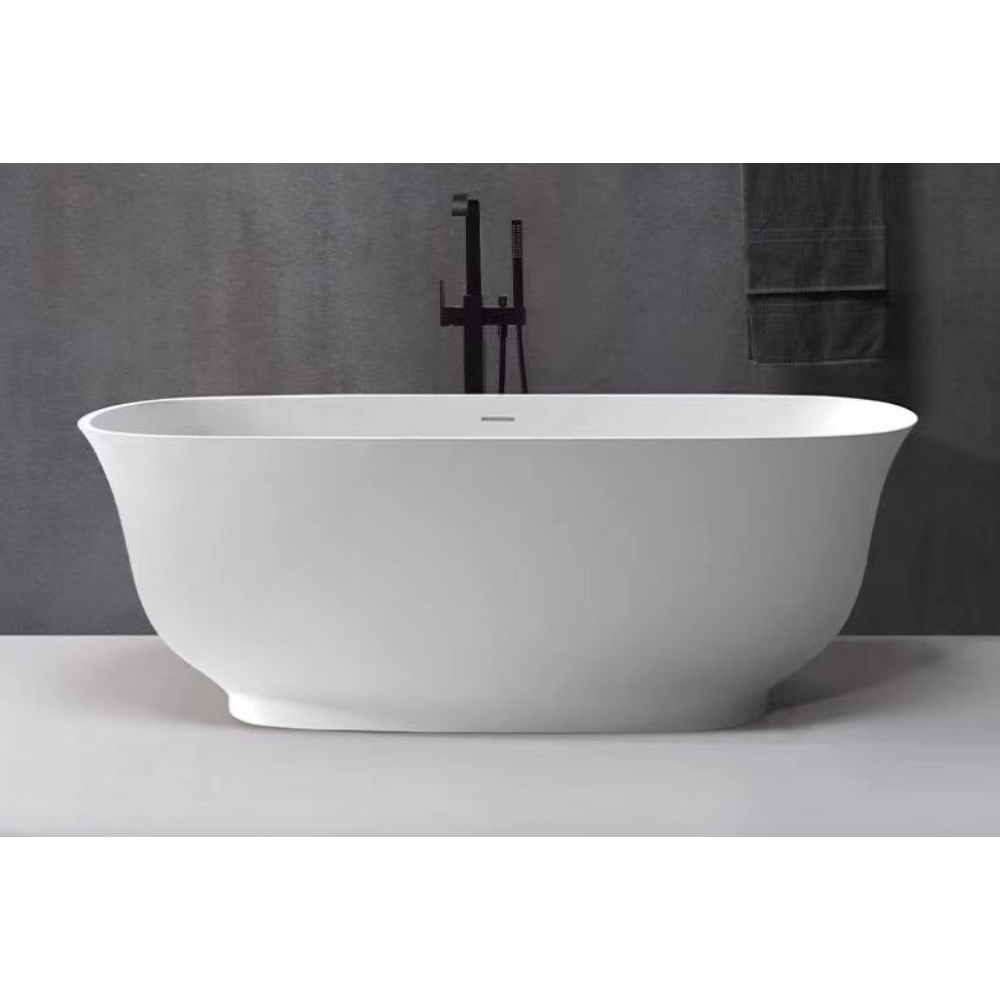 Napoli Freestanding Oval Solid Surface Matte Bathtub