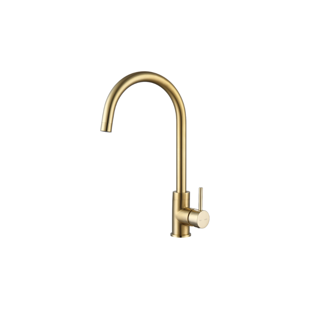 Riva Gooseneck Sink Mixer – Champagne Gold