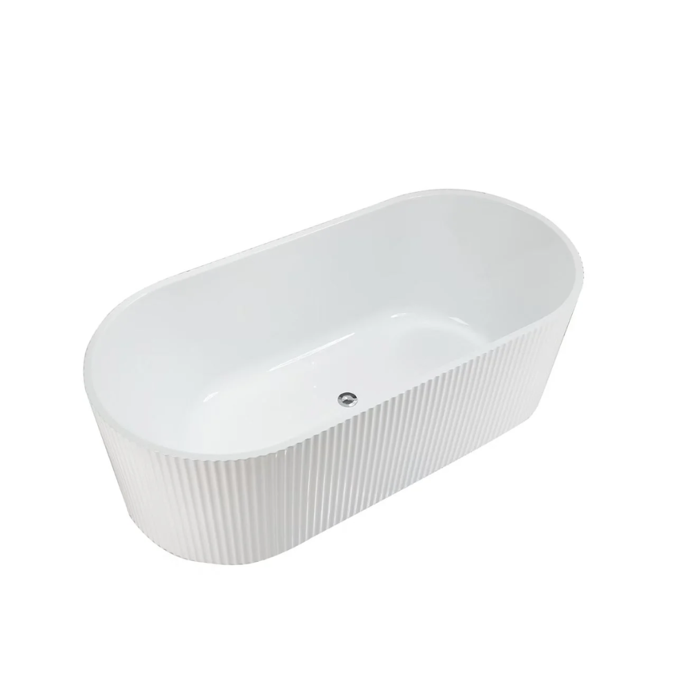 Berri Matte Fluted Freestanding Bathtub 1700mm