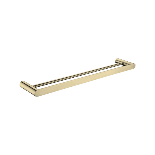 Gio Double Towel Rail – Champagne Gold