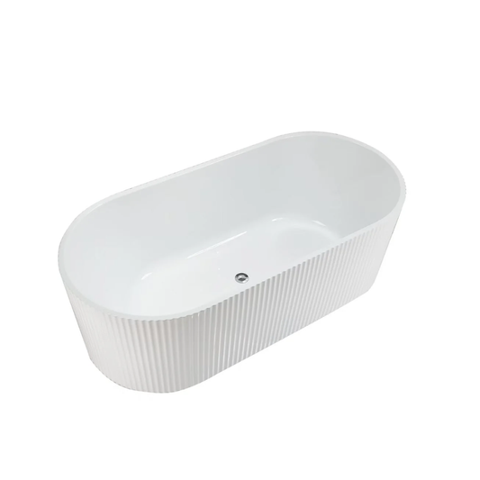Berri Matte Fluted Freestanding Bathtub 1500mm