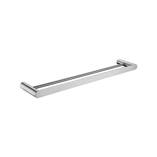 Gio Double Towel Rail – Brushed Nickel