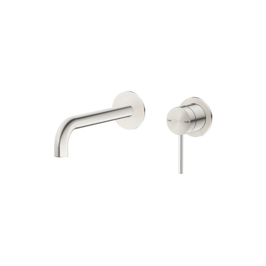 Riva SS Curved Spout & Mixer TRIM KIT - Brushed Nickel