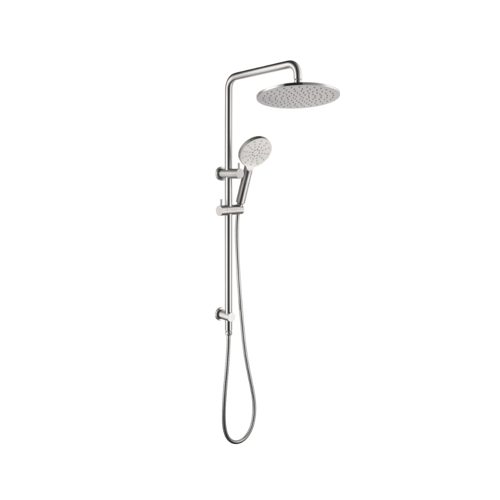 Riva SS Shower Rail Set - Brushed Nickel