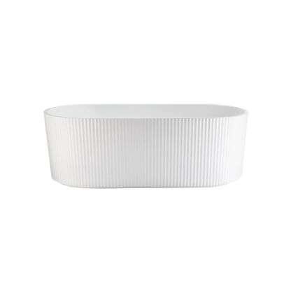 Berri Matte Fluted Freestanding Bathtub 1700mm