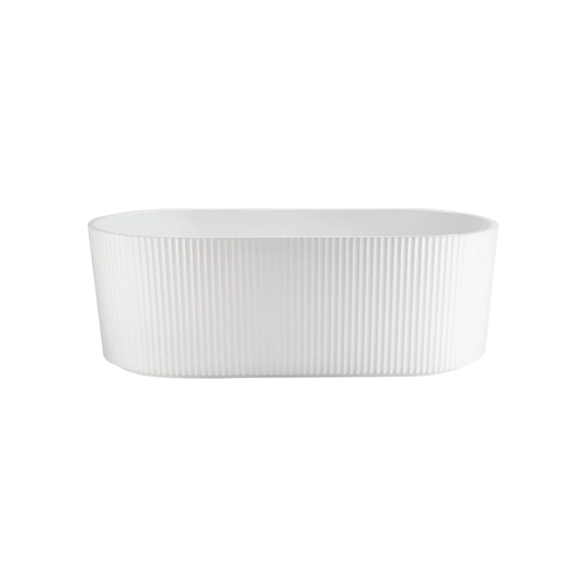 Berri Matte Fluted Freestanding Bathtub 1700mm