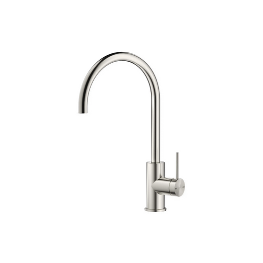 Riva SS Gooseneck Sink Mixer - Brushed Nickel