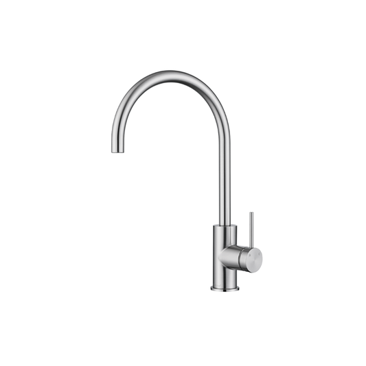Riva SS Gooseneck Sink Mixer - Brushed Nickel