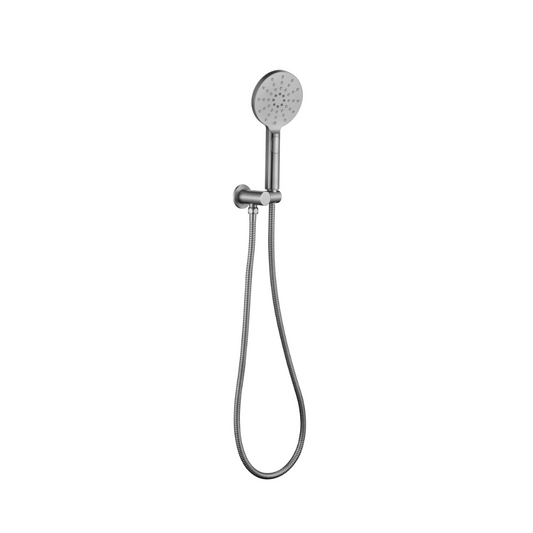 Riva Round Hand Shower With Bracket – Brushed Nickel