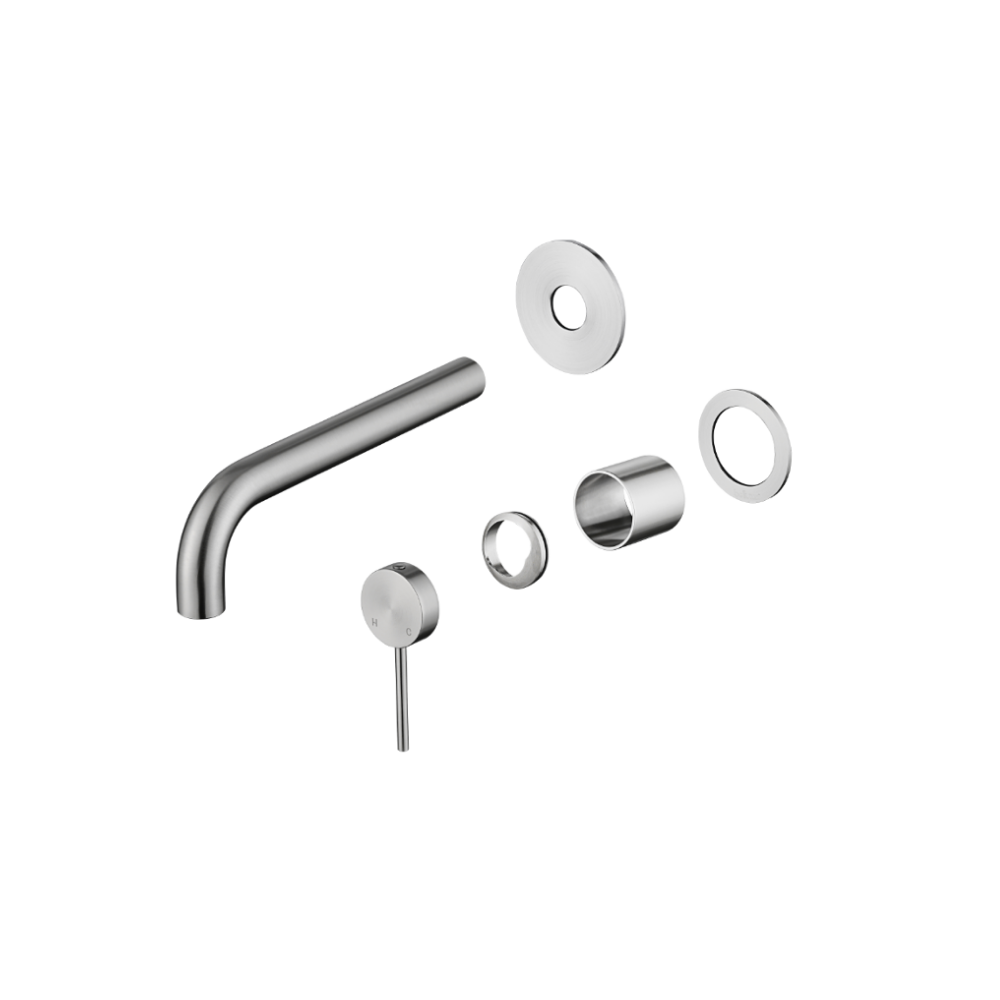 Riva SS Curved Spout & Mixer TRIM KIT - Brushed Nickel