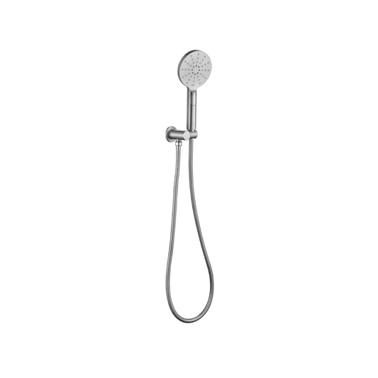 Riva Round Hand Shower With Bracket – Brushed Nickel