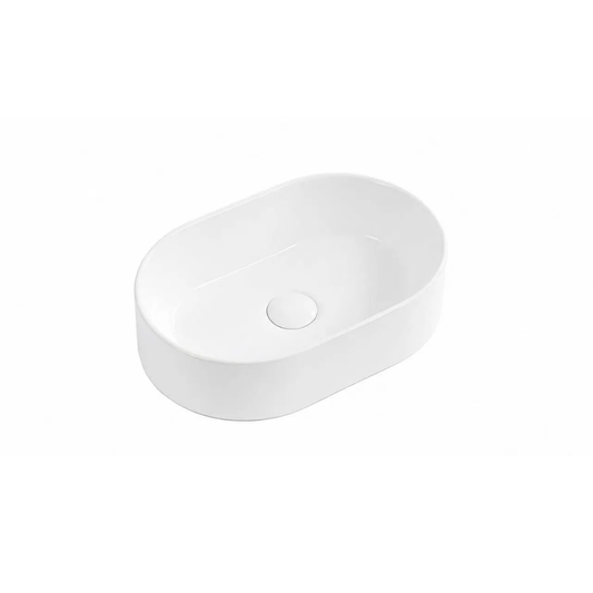 Oval Top Mount Basin Matte White