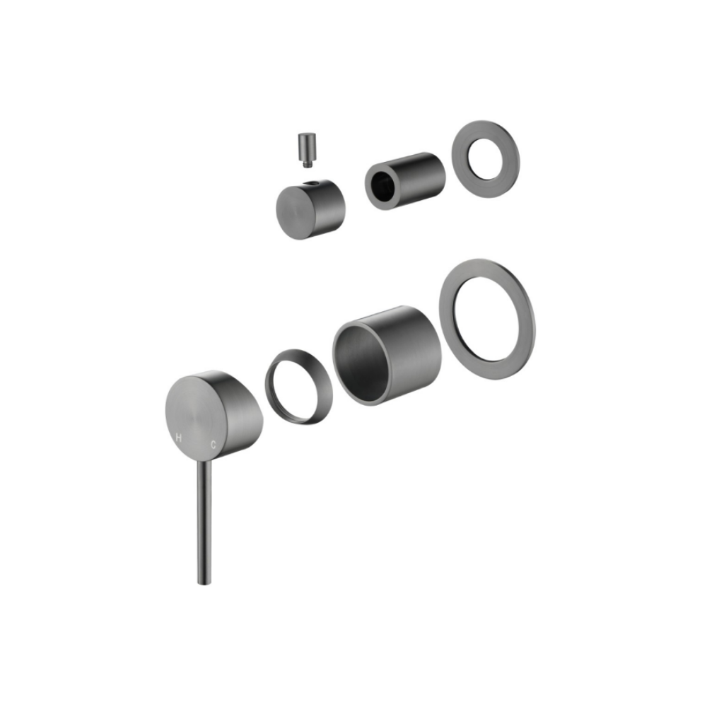 Riva SS Diverter Wall Mixer TRIM KIT - Brushed Gunmetal
