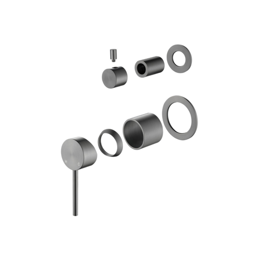 Riva SS Diverter Wall Mixer TRIM KIT - Brushed Gunmetal