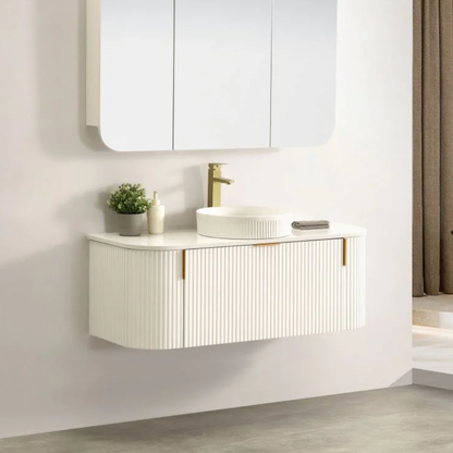 Navona Forma 1200mm White Fluted Wall Hung Vanity