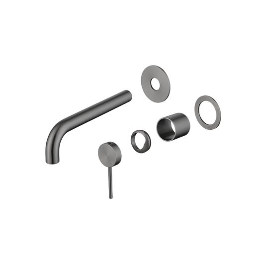 Riva SS Curved Spout & Mixer TRIM KIT - Brushed Gunmetal