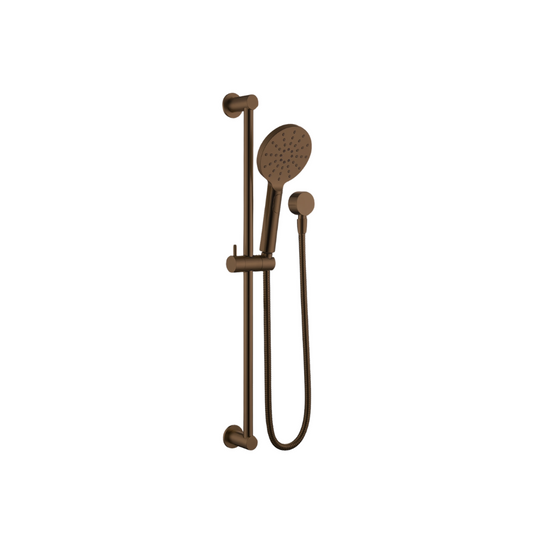 Riva SS Hand Shower on Rail – Signature Bronze