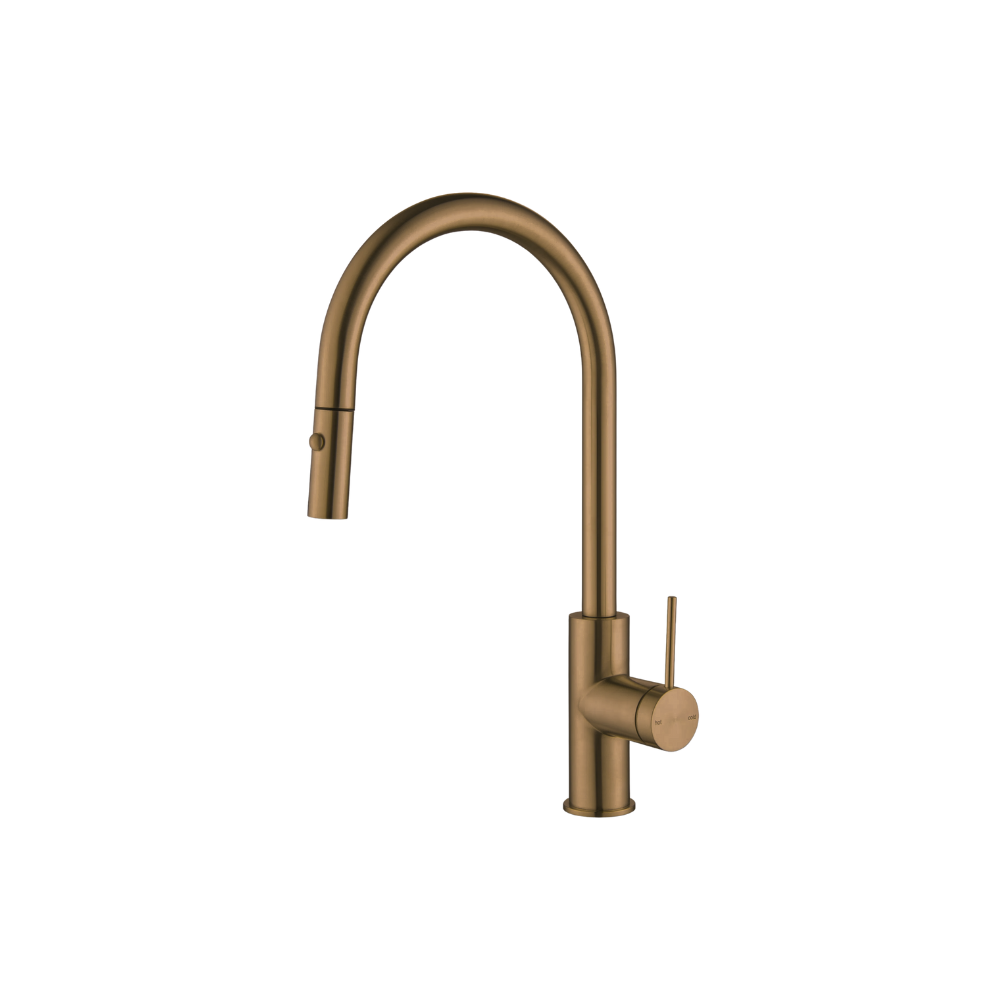 Riva SS Gooseneck Sink Mixer with Pull Out Spray -