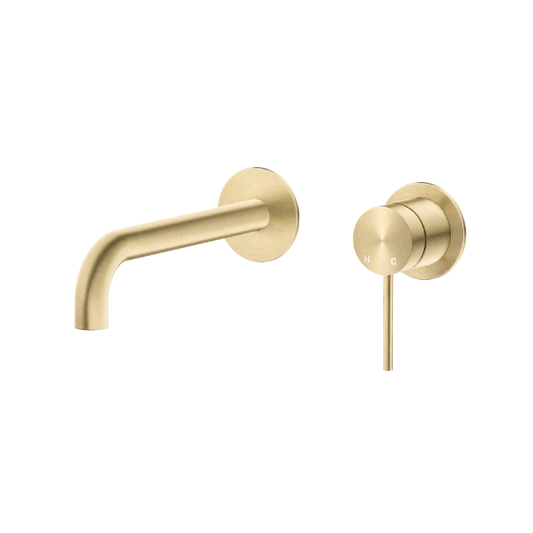 Riva SS Curved Spout & Mixer TRIM KIT - Brushed Champagne Gold