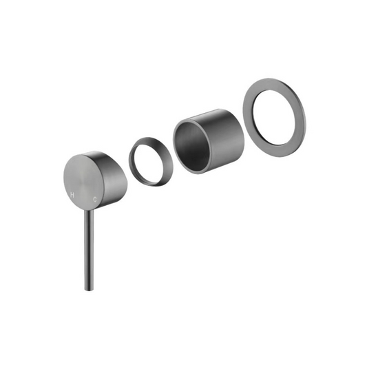 Riva SS Wall Mixer Trim Kit - Brushed Gunmetal