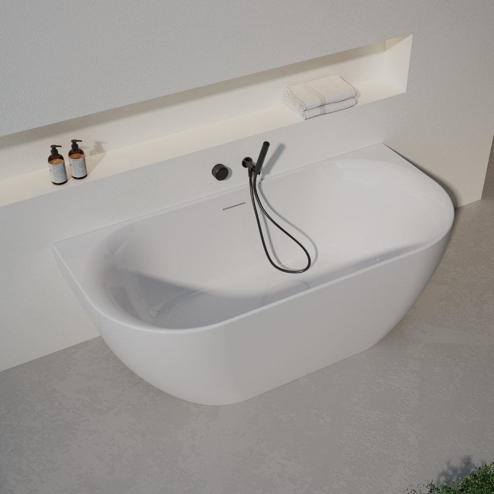 Ella Matt Freestanding Back To Wall Bathtub 1500mm