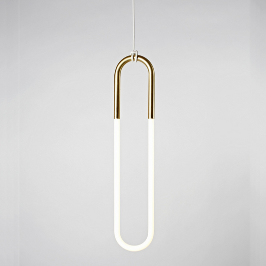 Amora Oval Pendant Gold & White