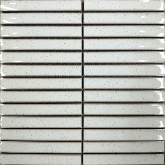 Napoli Kitkat Mosaic 20x145 - White with Beige