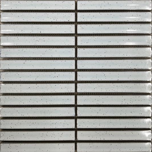 Napoli Kitkat Mosaic 20x145 - White with Black