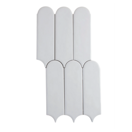 Como Feather Mosaic - White Matte