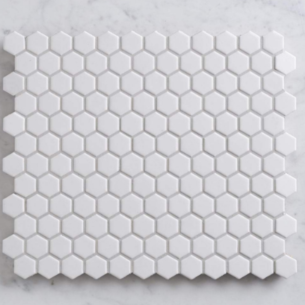 Pescara Mini Hexagon Mosaic – White Matte