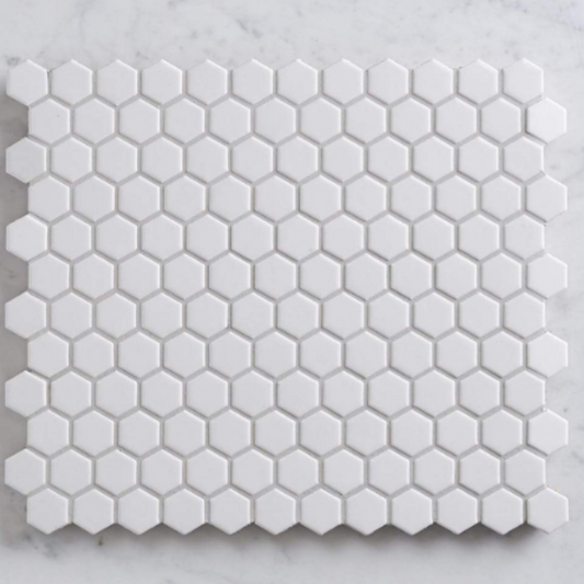 Pescara Mini Hexagon Mosaic – White Matte