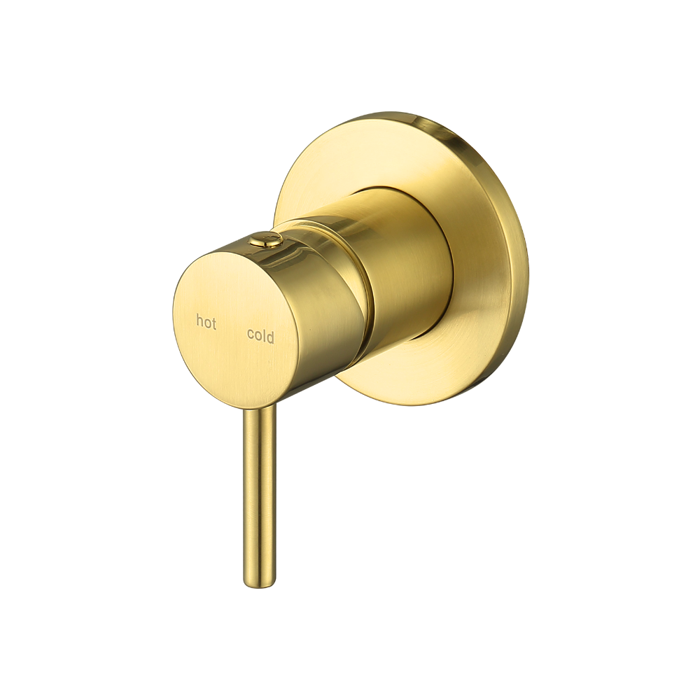 Riva Round Wall Mixer – Brass Gold