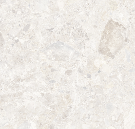 Robusta Terrazzo Porcelain Tile 600x600 - White