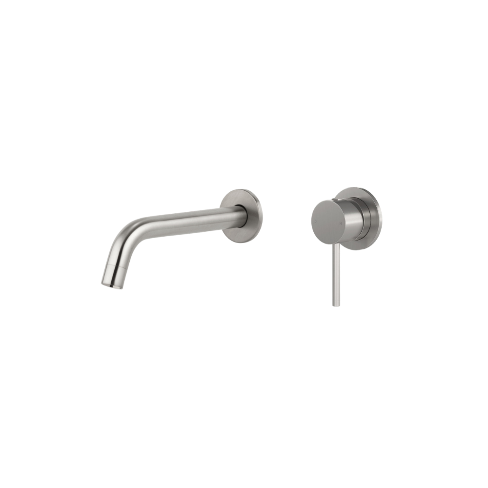 Riva Curved Spout And Mixer – Brushed Nickel