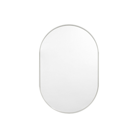 Sorrento Oval Mirror 600*1000 – Silver Anodised