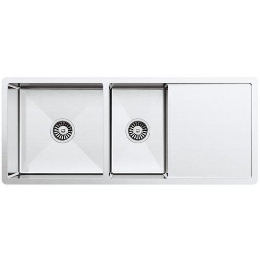 Mateo Stainless Steel Double Bowl with Drainer Sink