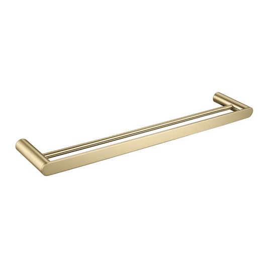Gio Double Towel Rail – Champagne Gold