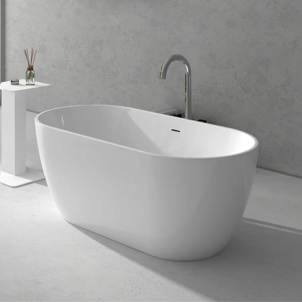Catania Freestanding Oval Solid Surface Matte Bathtub